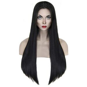 Women Black Wig for Costume Women Long Black Wigs Cute Black Straight Wigs